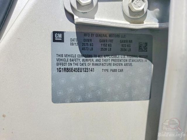 2014 Chevrolet Volt — VIN 1G1RB6E45EU123141 — Lot photographs 11