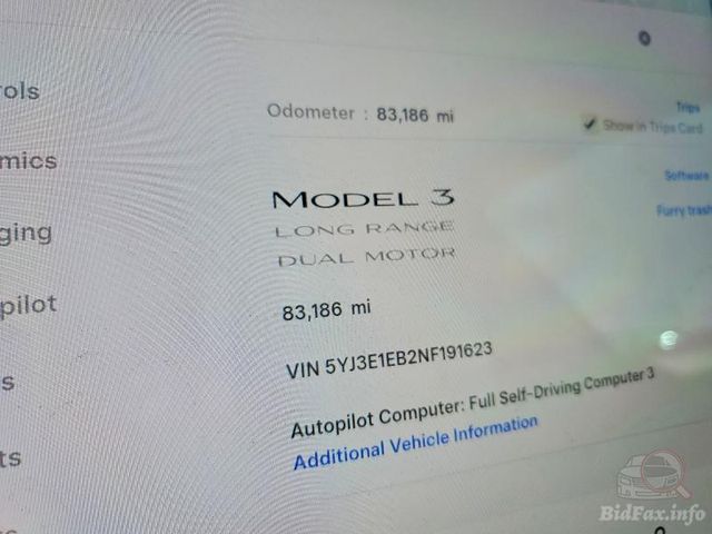 2022 Tesla Model 3 — VIN 5YJ3E1EB2NF191623 — Фотографии лота 10