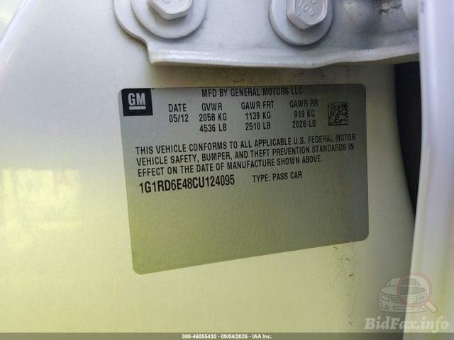 2012 Chevrolet Volt — VIN 1G1RD6E48CU124095 — Фотографії лота 9